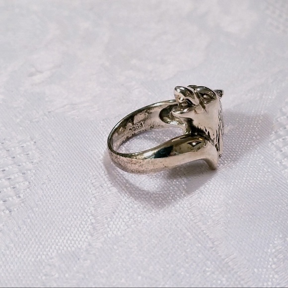 🐺🆕Sterling Silver Howling Wolf Ring - Picture 5 of 5